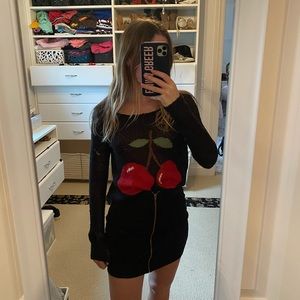 Black mini skirt